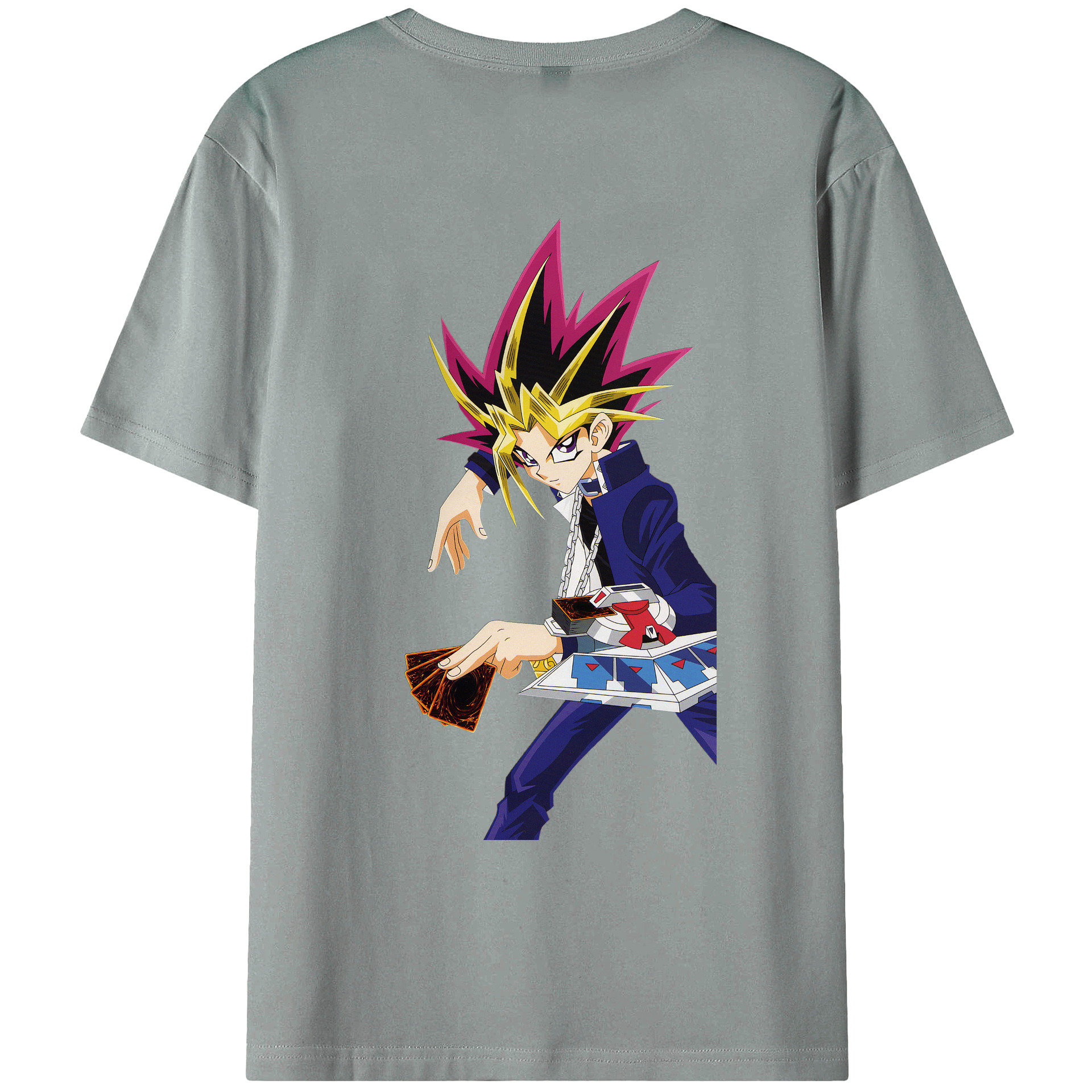 （画像用） 遊☆戯☆王 Yu-Gi-Oh! 綿100％ メンズ半袖Tシャツ（バックプリント） 通気性